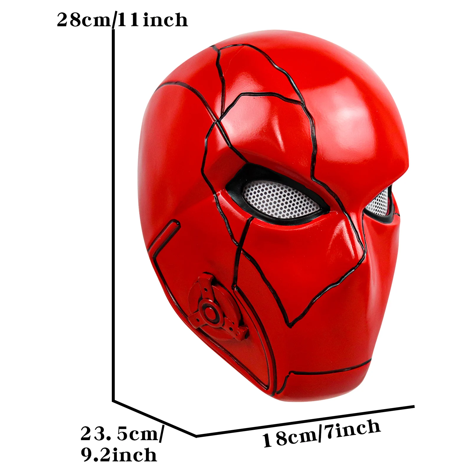 Movie Cosplay Red Hood Mask Bat Red Hood Helmet Man Full Head Resin Cosplay Prop Halloween Replica Fancy Party Headwear