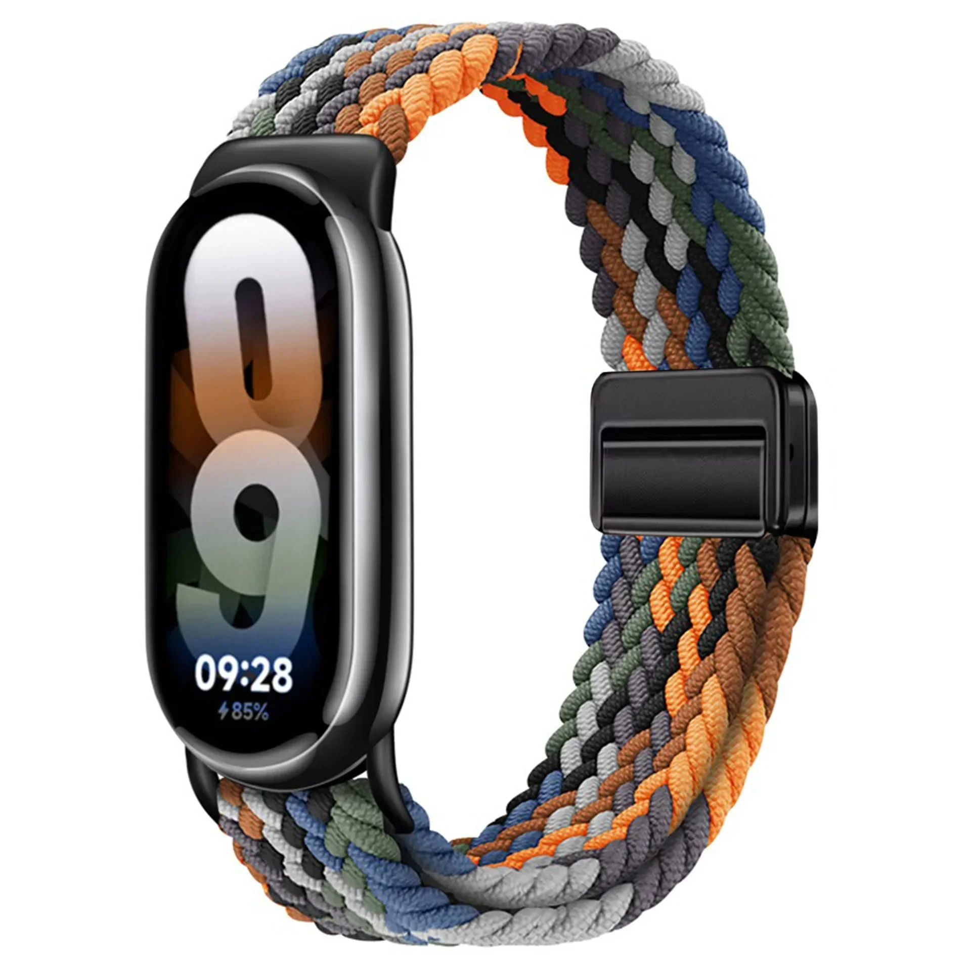 Nylon Braided Loop Strap for Xiaomi Band 9 8 Adjustable Magnetic Breathable Comfort Strap Mi Band 9 for Mi Band 8 9 Accessories