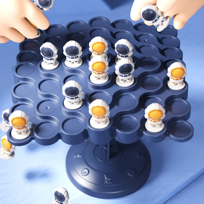 Astronauts Frog Balance Tree Parent Child Interactive Board Game Building Block Toy Tabletop Party Kids Fun view 3