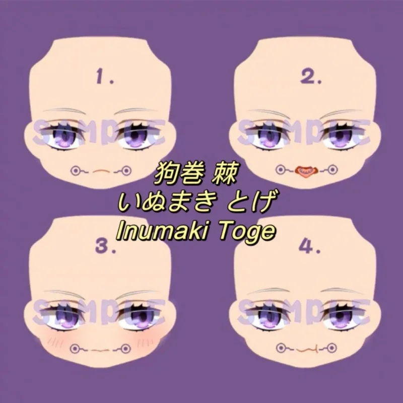 

Anime Inumaki Toge Ob11 Gsc Face Doll Handmade Water Sticker Faceplate Anime Game Cosplay Toy Accessories