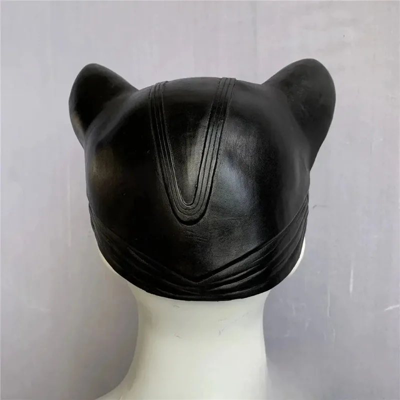 1pc feminino máscara de gato preto máscara de látex halloween night club cocktail clube cosplay acessórios traje adereços