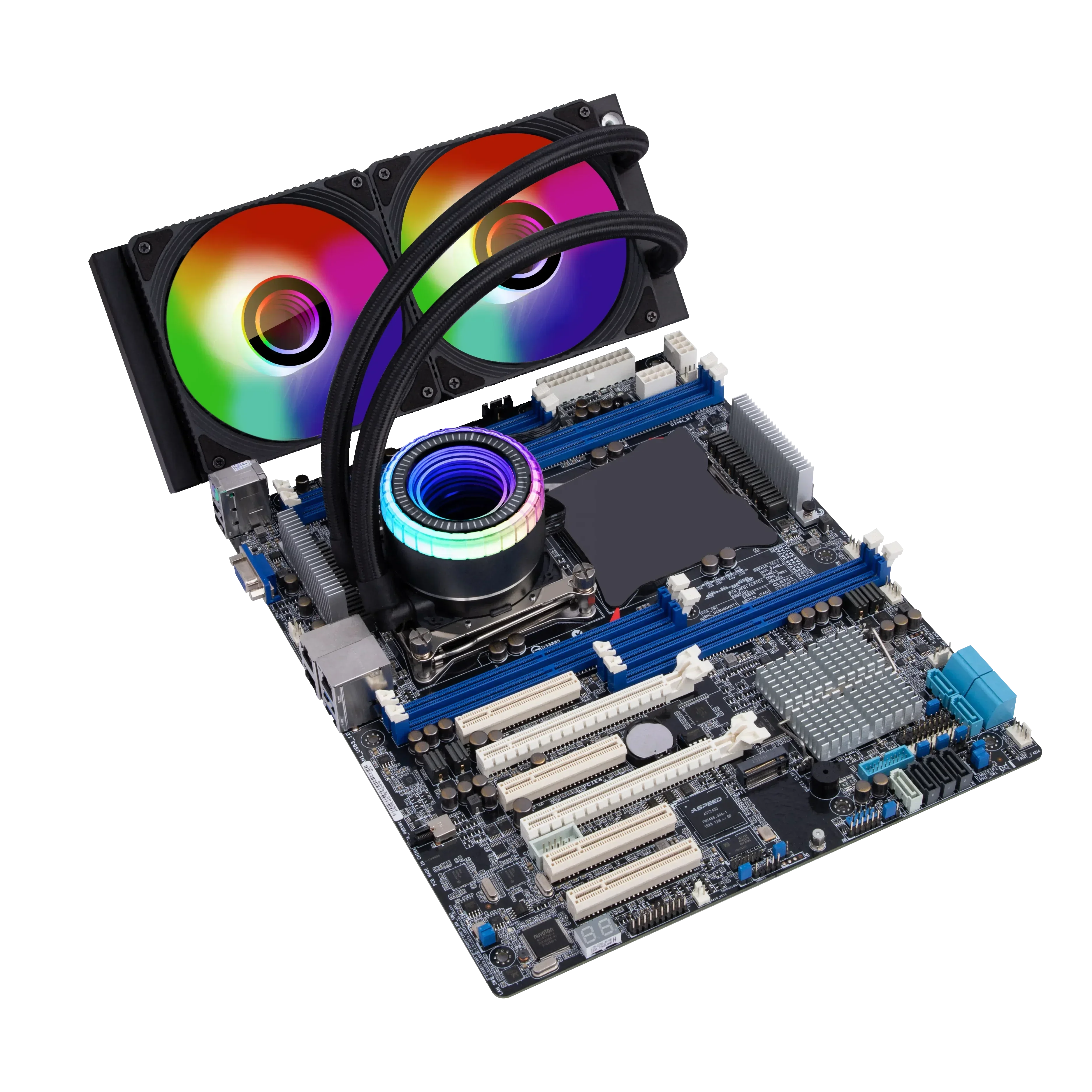 Alta velocidade, alto volume de ar e baixo ruído cooler ventilador gaming cpu cooler rgb para computador ventilador 12v manga antioxidante 3w 4 anos