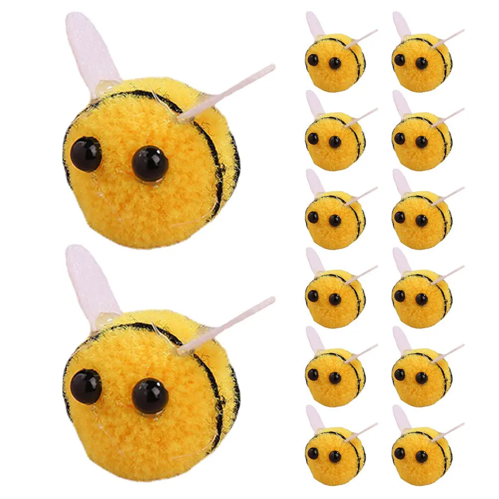 

50pcs Wool Felt Bees Craft Diy Decorations For Party Scrapbooking Clothing Accessories Mini Animal Charms Flatback