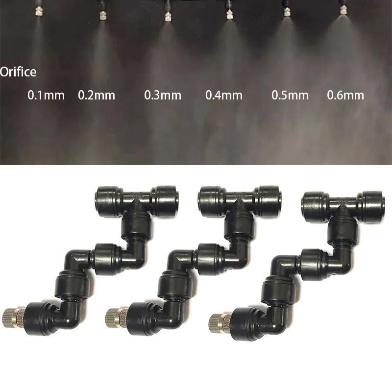 360 Adjustable Fogger Mist Sprinkler High Quality Atomizing Misting Nozzle Kit Spray Injector Brass Nozzle