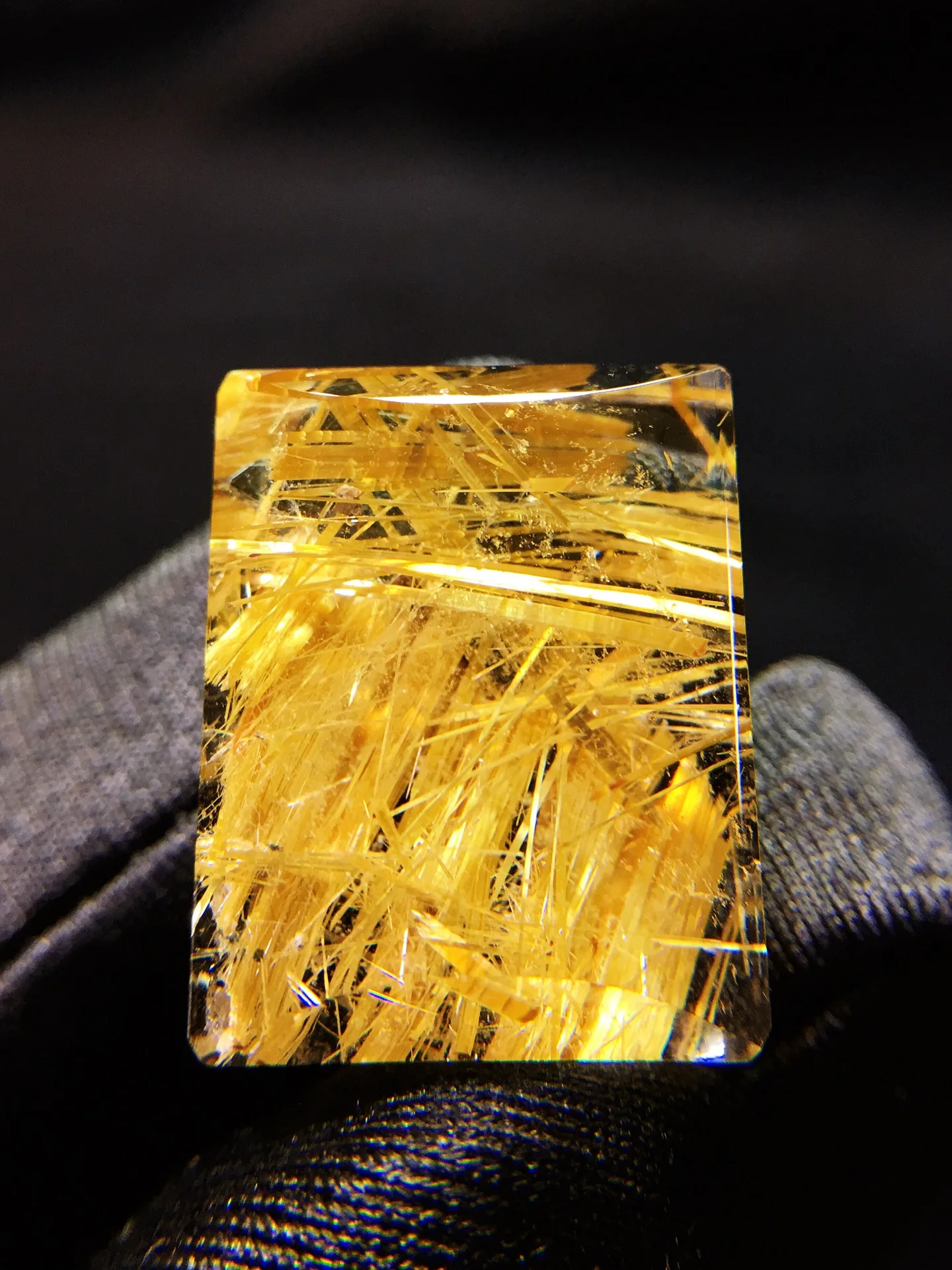 

Подвеска из натурального золота с рутилированным кварцем, ювелирные изделия, прямоугольный резной цветок 22,6*18,2*10 мм для мужчин и женщин, Бразилия AAAAAAA