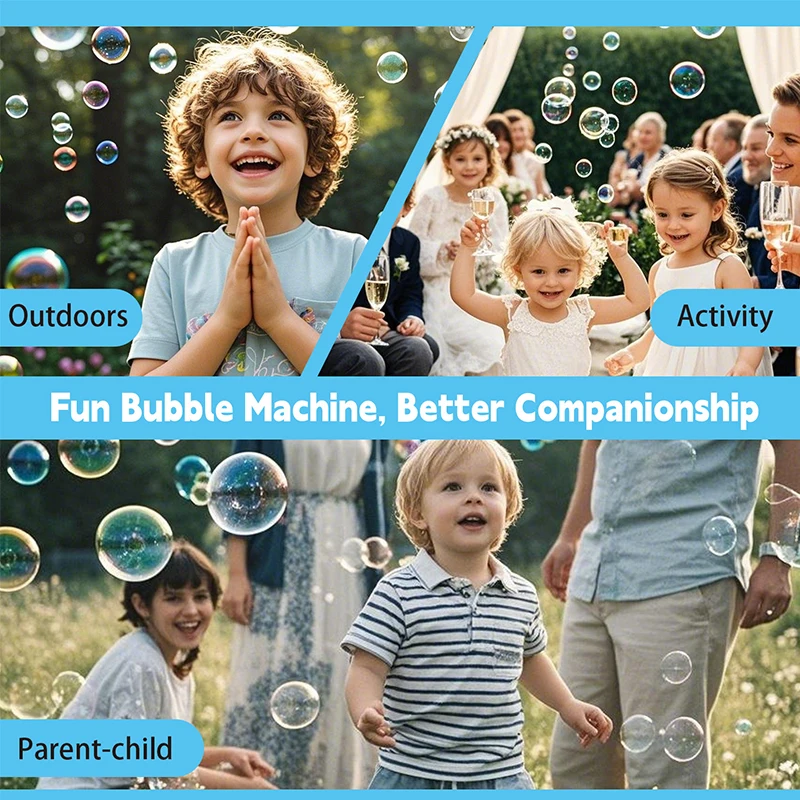 Bolha rotativa totalmente automática inteligente soprador de bolhas crianças entretenimento brinquedo interativo sem bateria bolha água