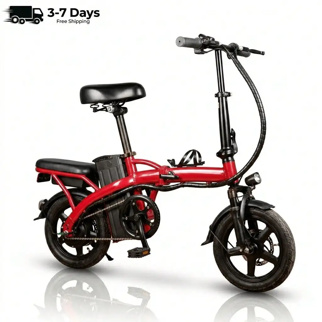

Foldable Electric Bike For Adults, 14" Electric E-Bike With 500W Peak Motor, Max 45 Miles 19 MPH Electric Bicycles, Dual Front Suspension，maximum load capacity of 120 kilograms,There are multiple configurations to choose from，It can be given as a Christma