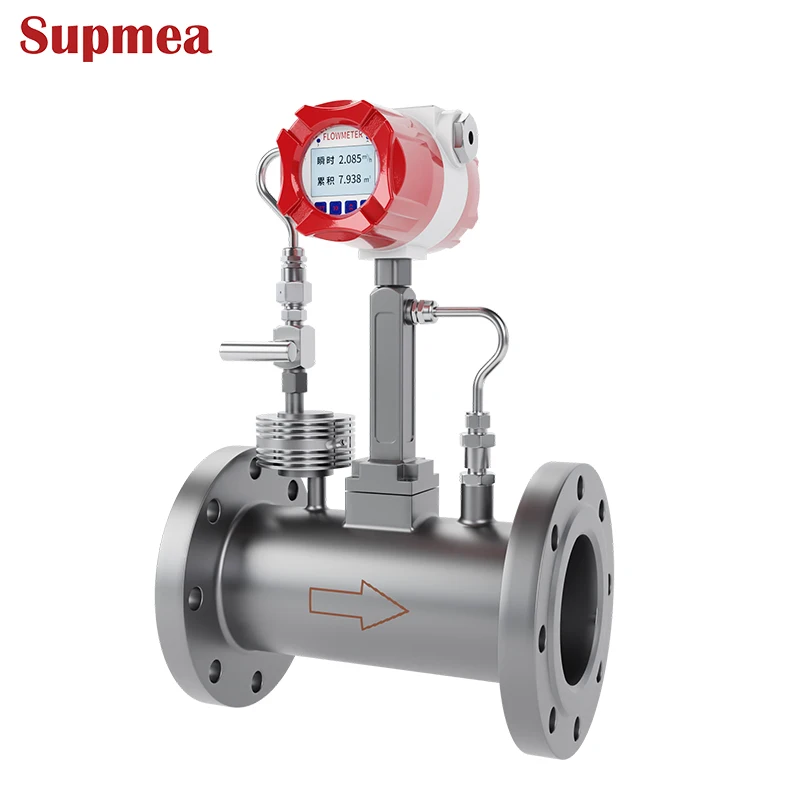 Misuratore di portata a vortice digitale antideflagrante Misuratore di portata a vapore per ossigeno liquido gas OEM