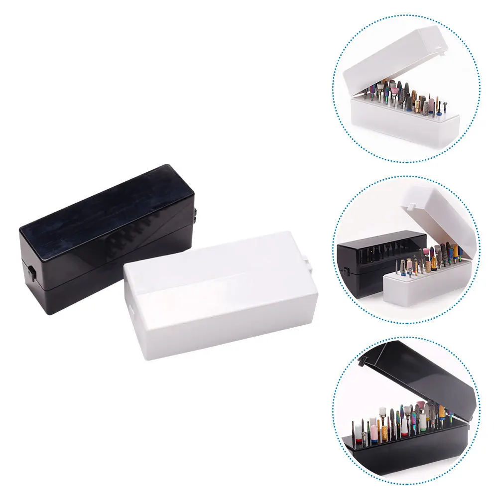 

2 шт., коробка для хранения сверл для ногтей, портативный органайзер премиум-класса для маникюрных полировальных головок, износостойкий чехол для маникюрного салона, дома