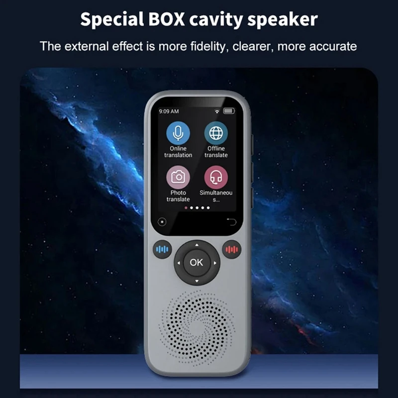 Портативный языковой переводчик, двустороннее устройство для переводки в реальном времени, 138 языков, онлайн-перевод в автономном режиме, синхронный