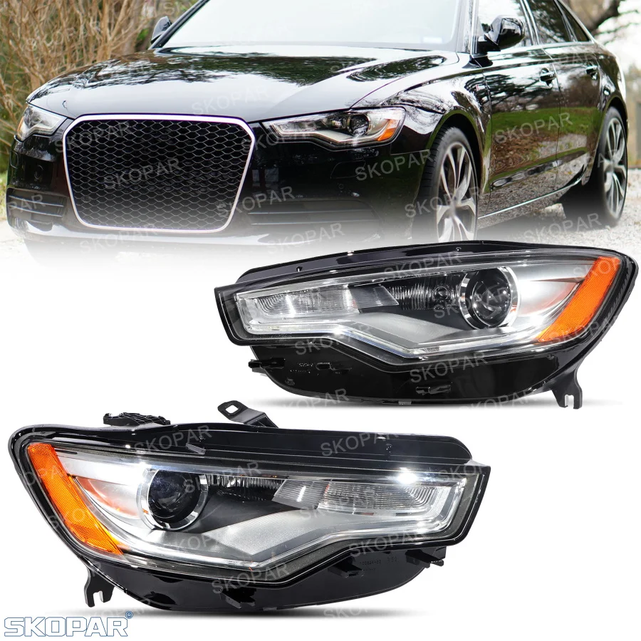 

HID Xenon Headlight For Audi A4 US Version 2012 2013 2014 2015 2016 Car AU2518105 8K0941044E Front No AFS Headlamp Turn Signal