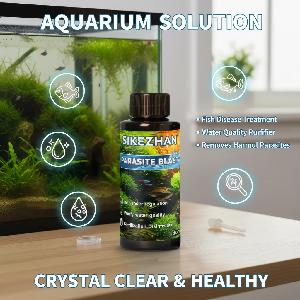 Blaue Aquarium-Wasseraufbereitung aus Metylen für Fische, reinigt Wasser, Desinfektion und Sterilisation, Regulierung im Tank, quarzantinisch sicher