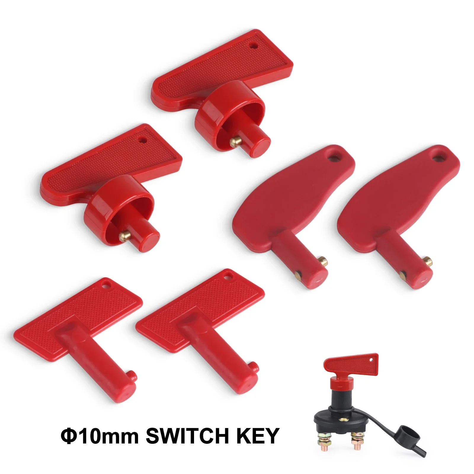 

2PCS New ABS Plastic Keys For Car Van RV Truck Marine Boat Cut Off Switch Isolator Disconnect Battery Isolator Switch Kit Parts