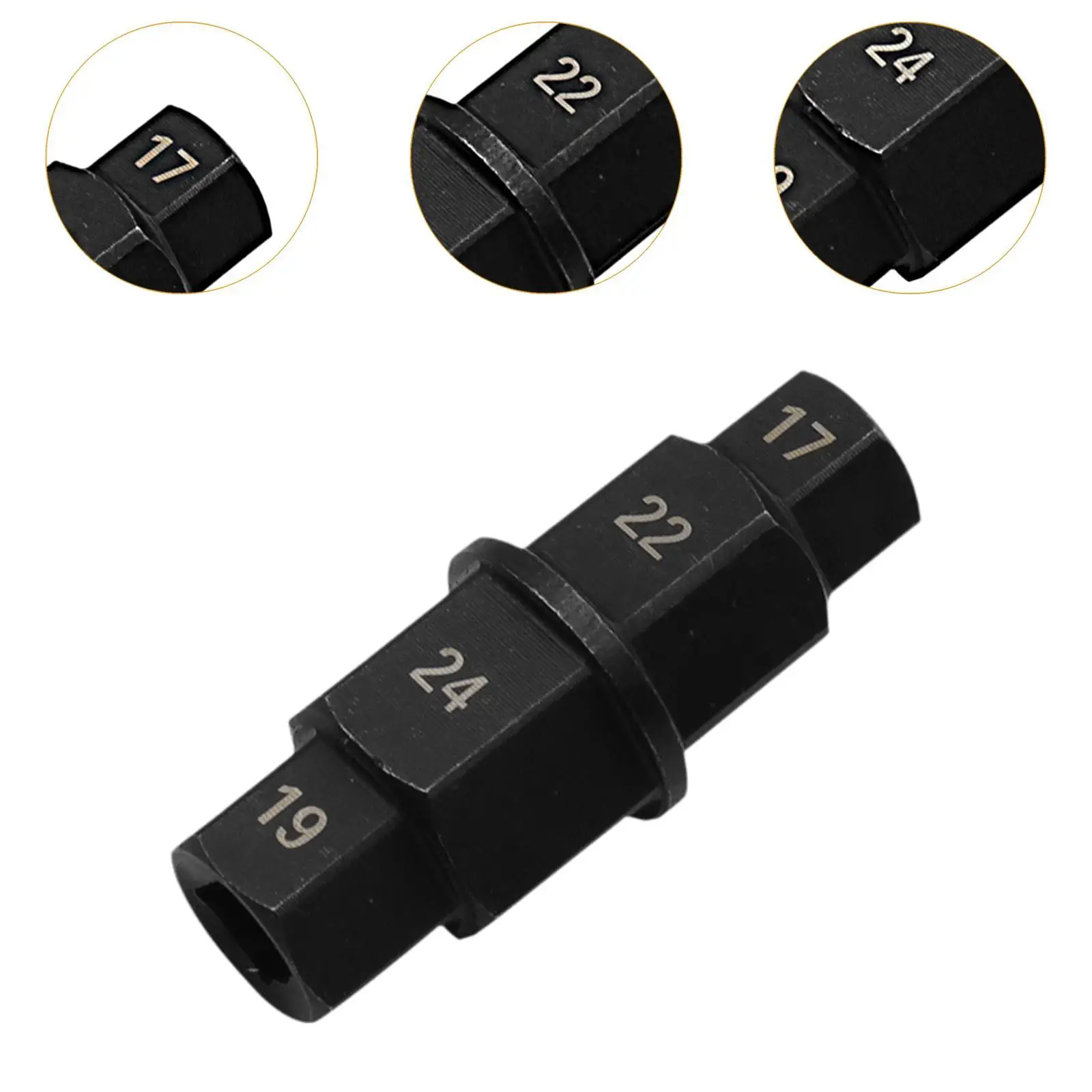 Professional Hex Axle Adapter Spindle Socket Driver 4 in 1 Tool for Motorcycle 2 and 3 Wheels Repair