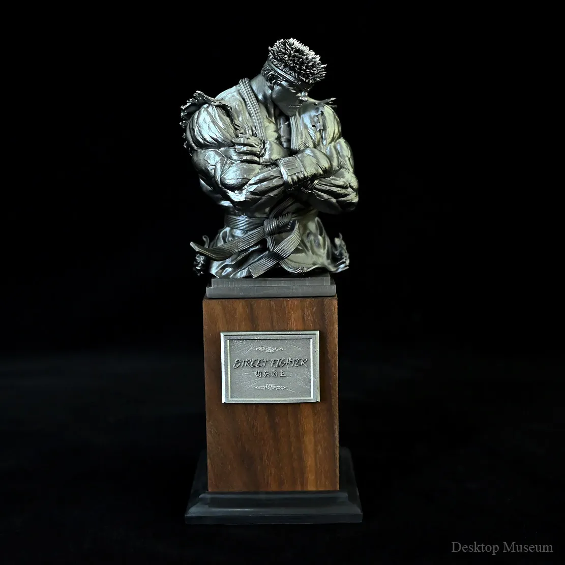 Fighting Master Bust 185mm Handmade Resin Statue Muscular Desk Decor