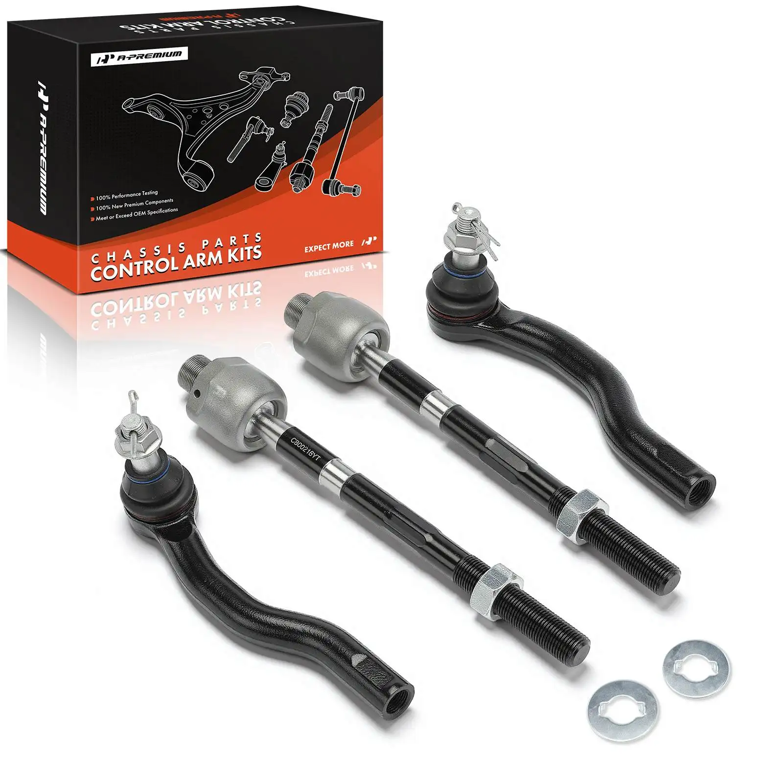 A-Premium 4x Inner & Outer Tie Rod Ends for Nissan Titan 2004-2015 Armada 2005-2015 Infiniti QX80 2014-2019 QX56 2004-2013