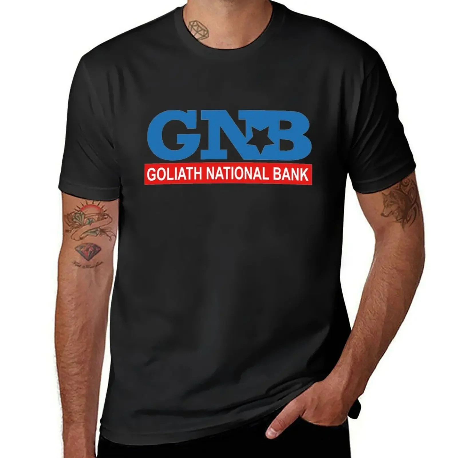 Goliath National Bank T-Shirt oversized graphic tee boys animal print street wear anime shirts men