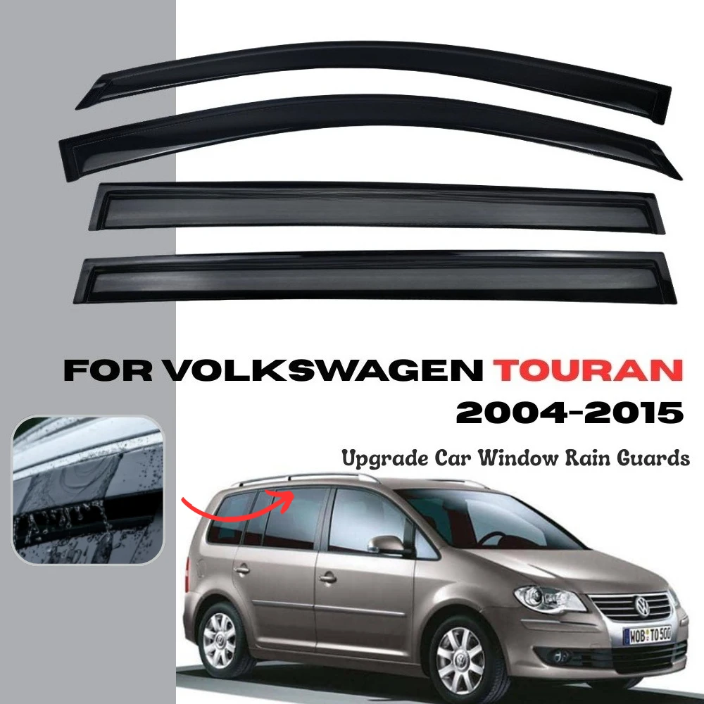 for Volkswagen VW Touran 2004-2015 Car Window Rain Cover Car Windows Visor for VW Touran 2004-2015 Sun Visor Rain Cover