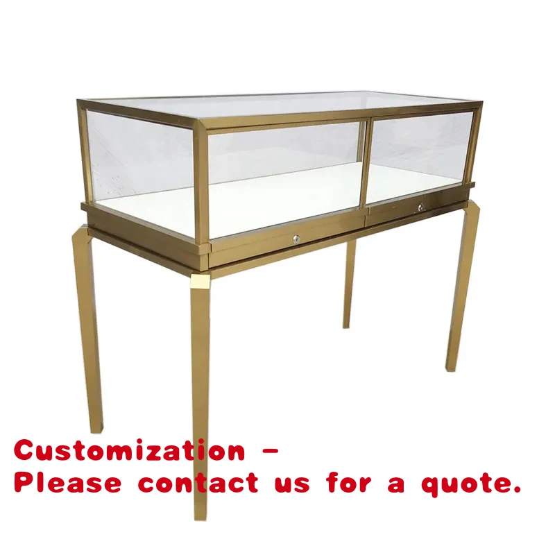

custom.Custom Rectangle Glass Jewelry Display Showcase Veneered Jewellery Table with LED Light Jewelry Shop