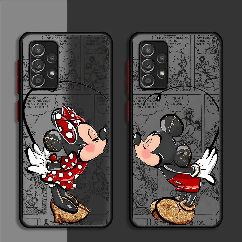 Mickey Minnie Cute Phone Case for Samsung Galaxy A12 A13 A14 A21s A22 A23 A24 A32 A33 A34 A50 A51 A53 A54 A70 A72 A73 5G Cover