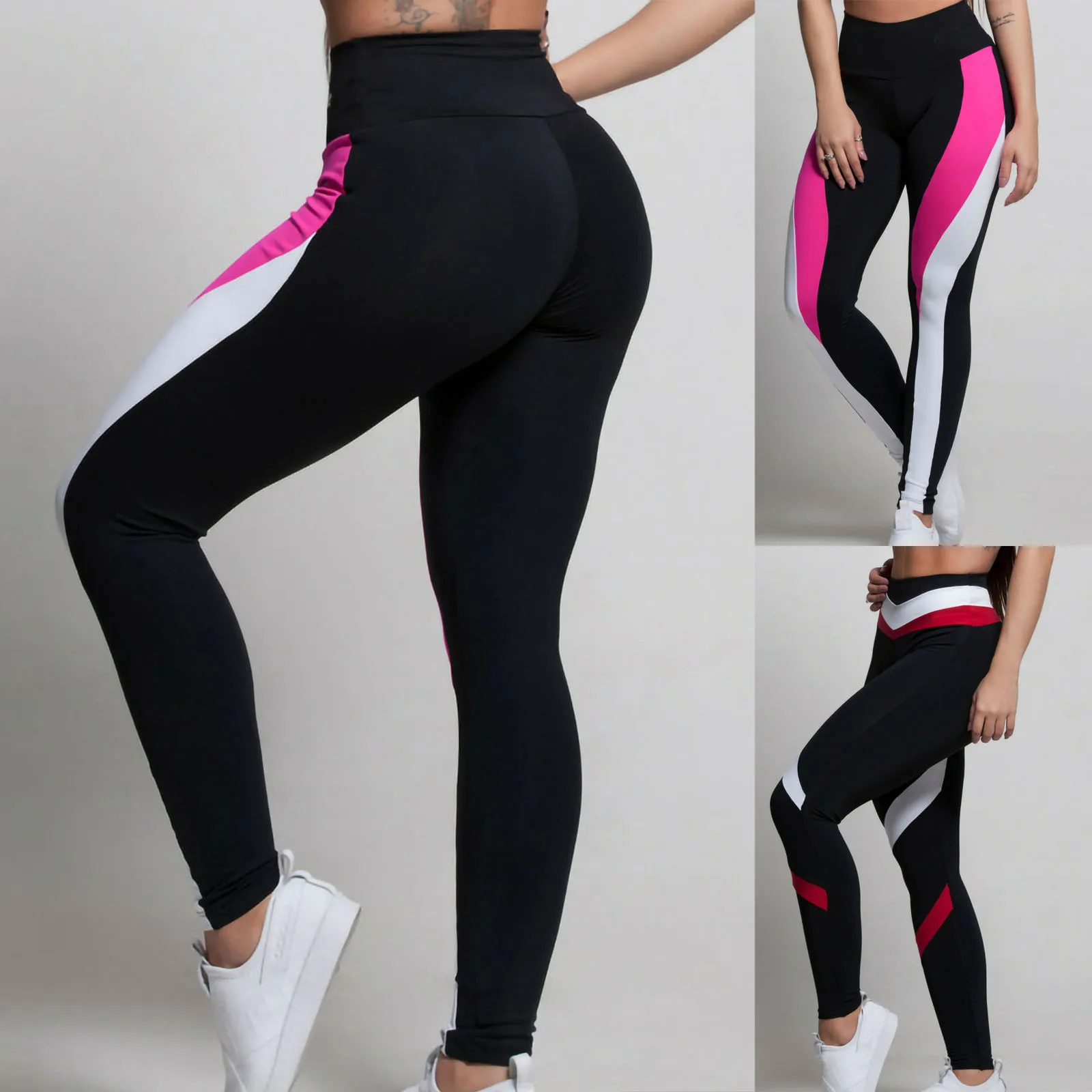 Legging Bedrukte yogabroek Stretch Damesbroek in gemengde kleuren Hoge taille Stretch Fitness Sport Thermische legging Broek Broek