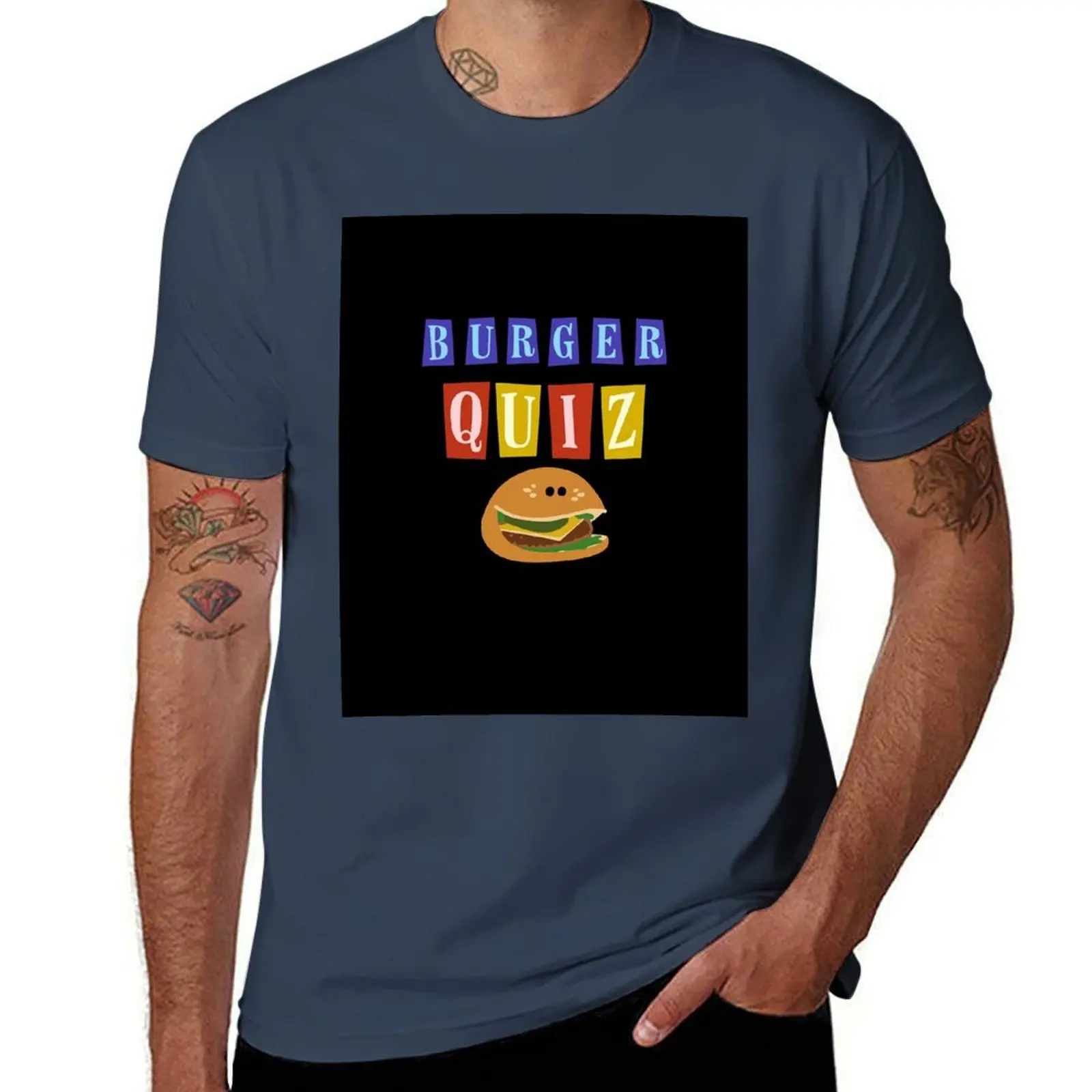 

Burger quizz new logo Classic T-Shirt t shirt man luxury man t shirt heavy cotton t shirt man casual T-Shirt