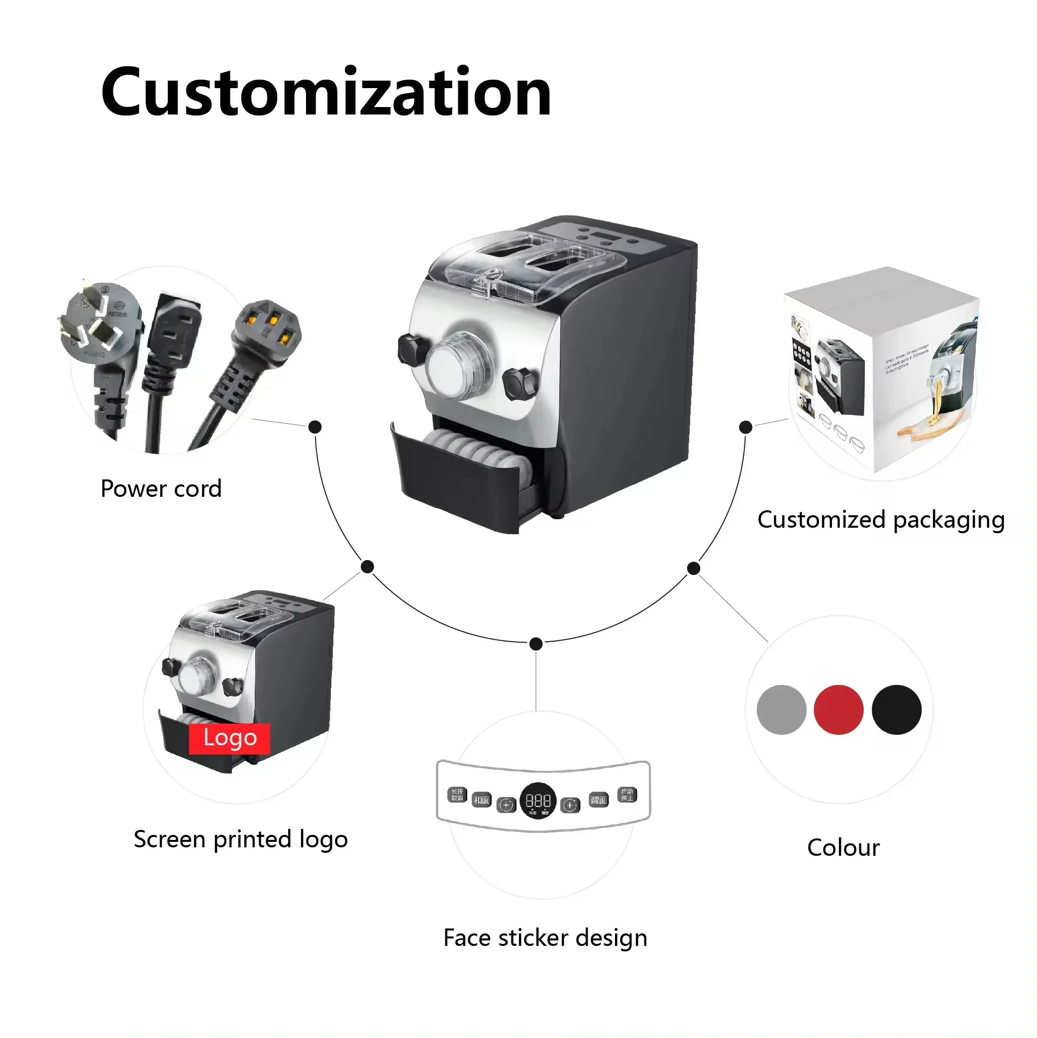 

Electric Automatic Fresh Noodle Macoroni Spaghetti Pasta Making Machine Maker Extruder at Home