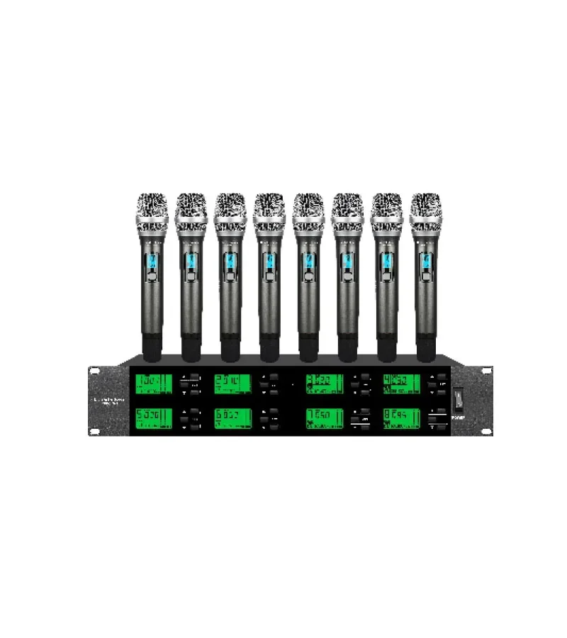 T 8 Channels Professional Digital ID Conector Microfono Handheld Mic Wireless Condenser Microphone