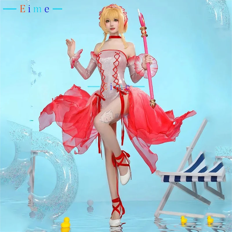 

KINOMOTO SAKURA Goldfish Suit Cosplay Costume Women Sexy Dress Halloween Carnival Uniforms Party Clothing Custom Made