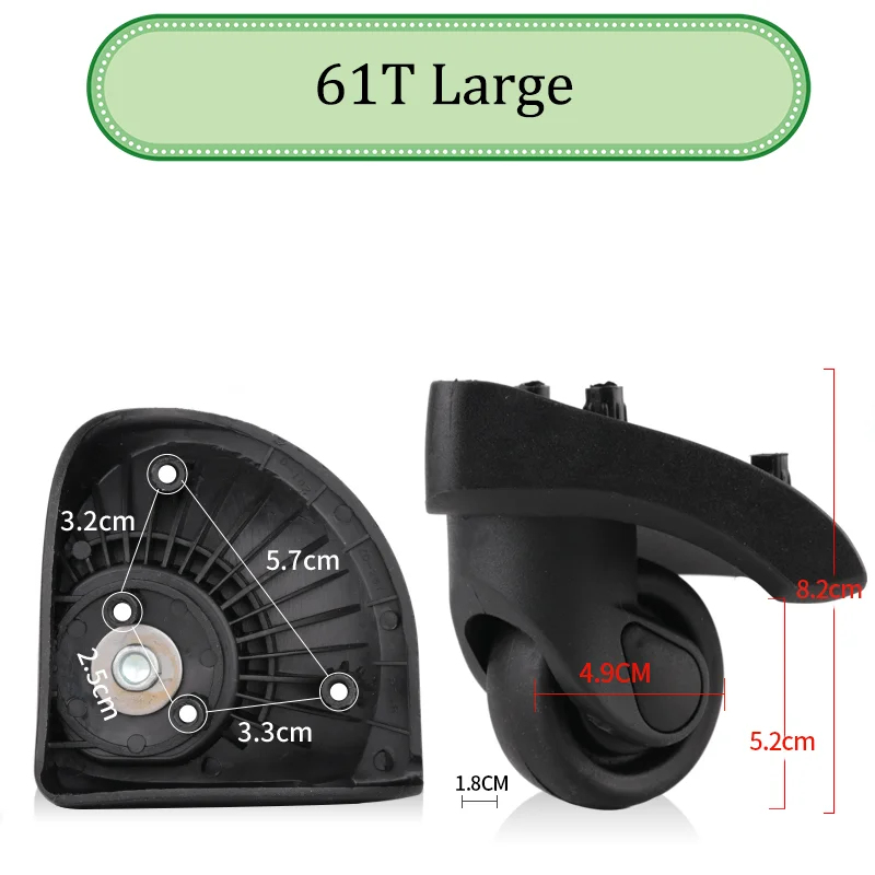 For Samsonite 61T Universal Wheel Trolley Case Wheel Replacement Luggage Pulley Sliding Casters Slient Wear-resistant Repair