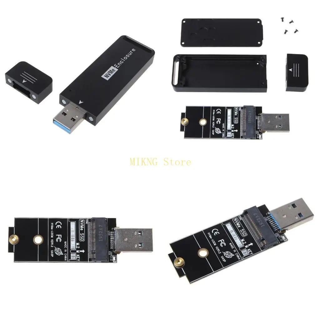 

for M.2 NVME NGFF SSD Enclosure Adapter Tool-Free USB C 3.1 Gen 2 NVME, PCIe M-Key(B+M for