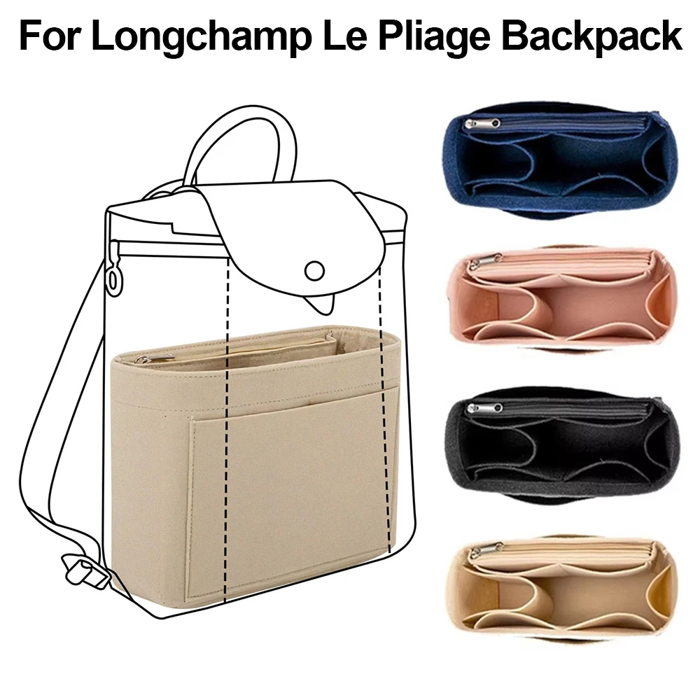 Backpack Organizer, Purse Organizer, Insert Multi Pocket Felt Bag Organizer for Longchamp Le Pliage