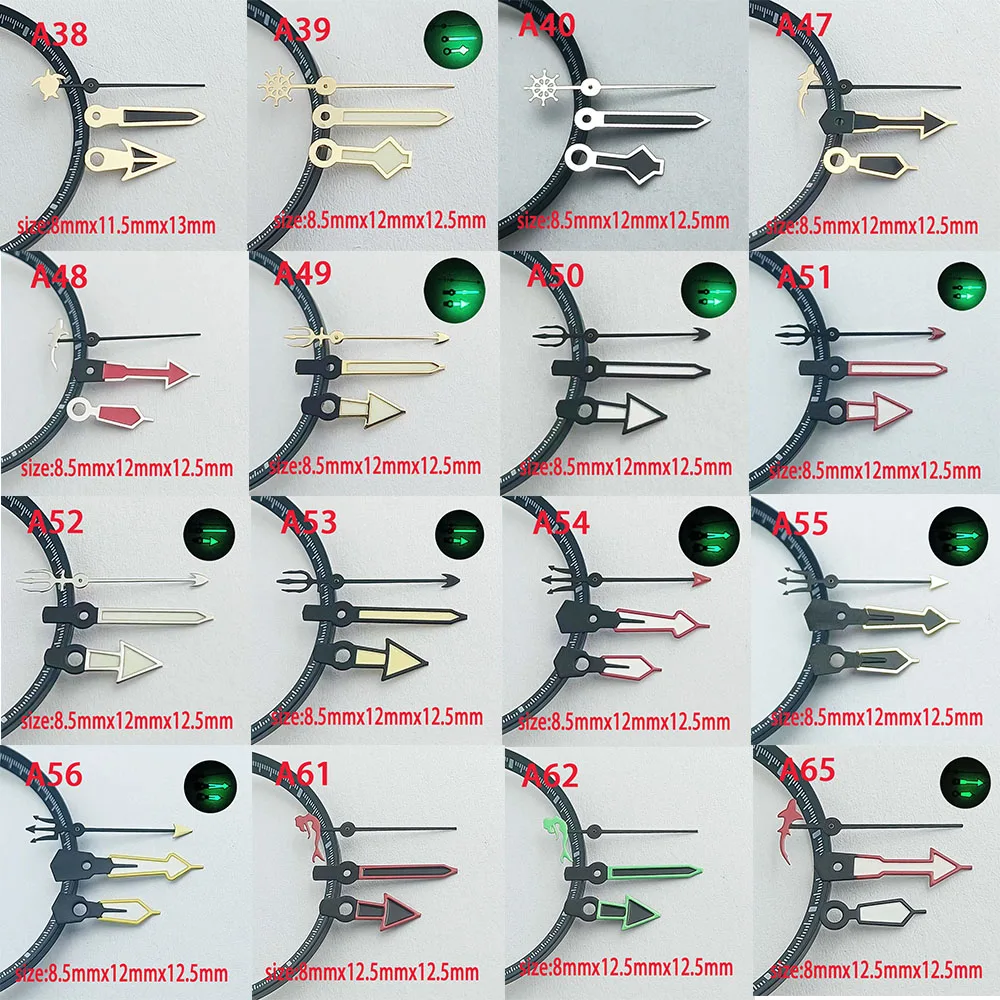 Зеленые светящиеся часы указатели NH34 NH35 NH36 NH38 NH70 NH72 автоматический механический механизм часы другие аксессуары