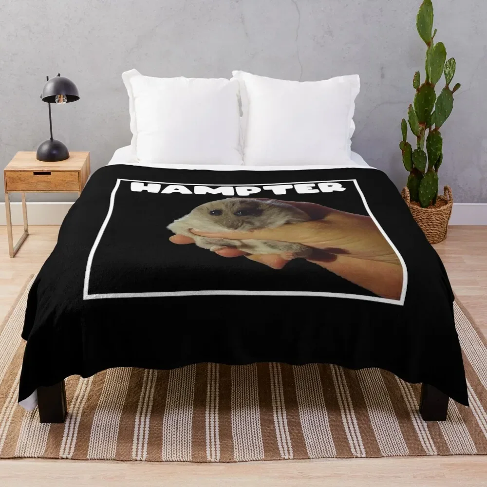 

Hampter Meme Hamster Throw Blanket anime Shaggy fluffy Blankets