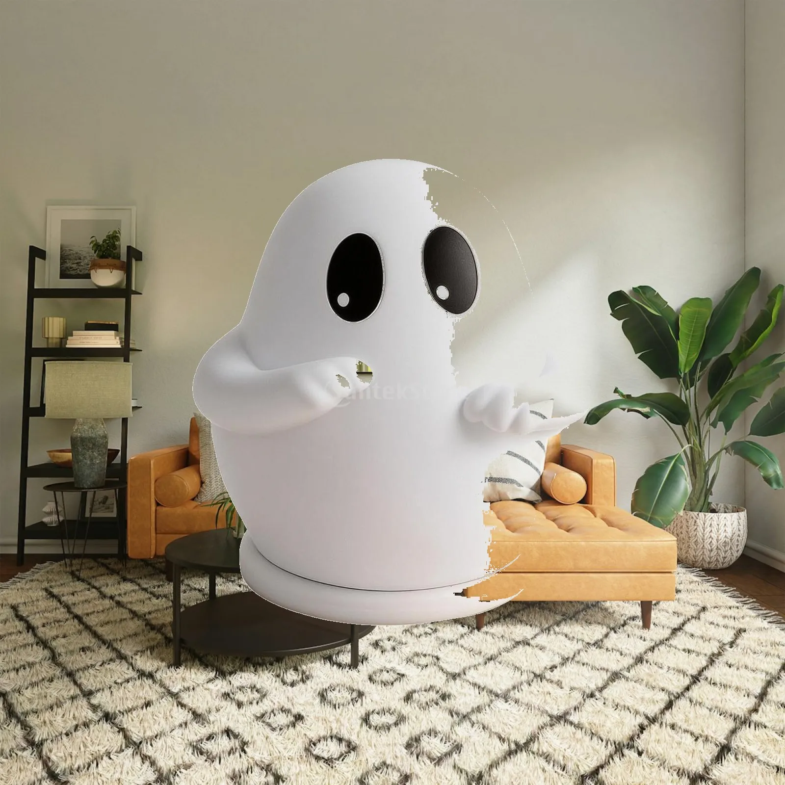 Charming Ghost Skewer Holder White Toothpick Organizer with Raised Arms for Buffet and Dinner Party
