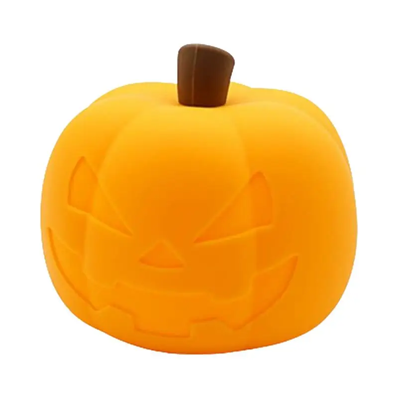 Pumpkin Night Light Cute Pumpkin Silicone Night Light Silicone Rechargeable Bedside Touch Lamp Funny Desk And Halloween Decor