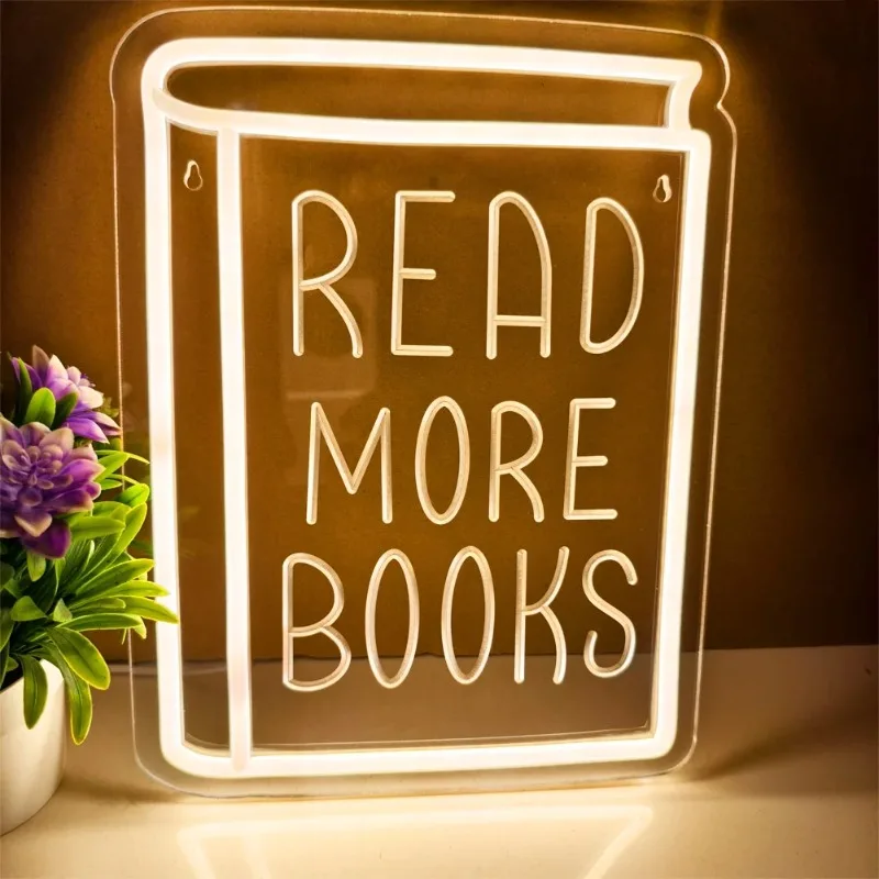 Neon Sign,Book Lovers Neon Light for Classroom Bookstore Library Study Room,Kids Room, Bedroom,  Reading Room Decor Gift
