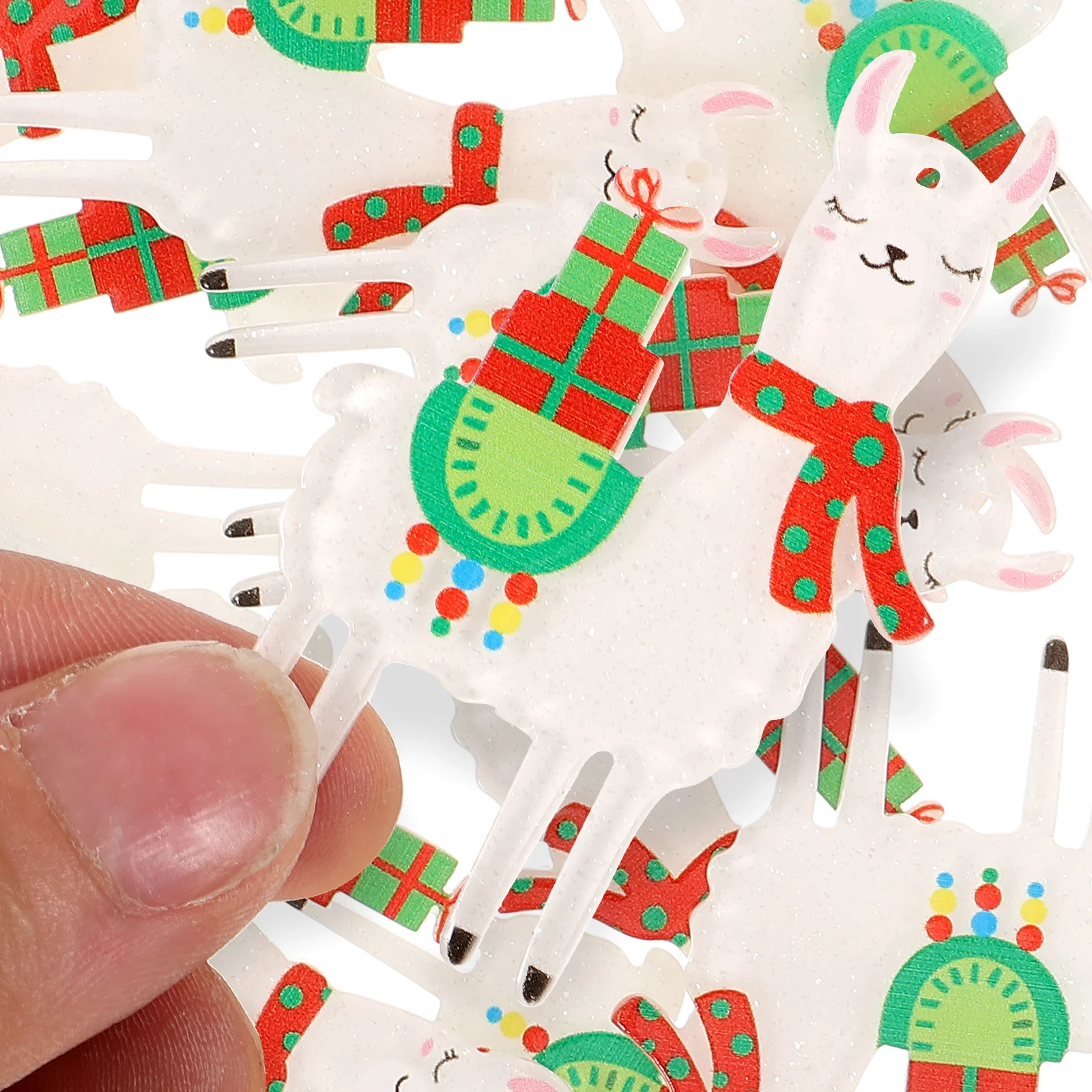 

10Pcs Acrylic Alpaca Christmas Charms DIY Jewelry Supplies Earring Necklace Bracelet Handmade Ornaments Acrylic Alpaca Charms
