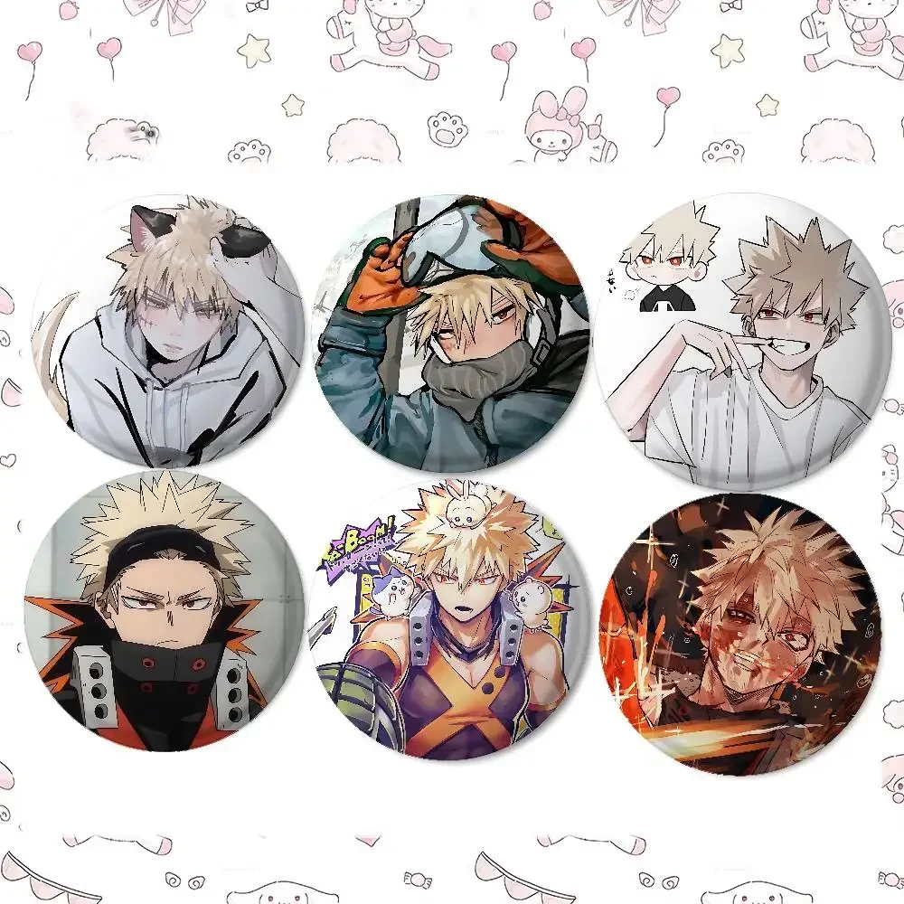 K-Katsuki Bakugos Badges Tinplate Soft Button Pin Brooch Metal Badge Custom Jewelry Accessories Hat Bag Lapel