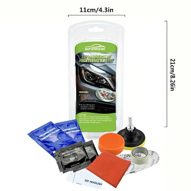 Car Headlight Restoration Polishing Kits Headlamp Repair Kits Car Light Polisher Cleaning Paste Car Paint Care Refurbish Agent