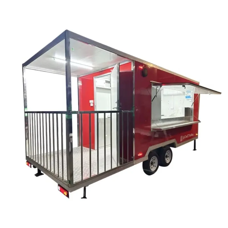 Factory Price Mobile Food Truck Trailer Wholesale Fully Equipped Kitchen Trailer for Coffee BBQ Ice Cream Street Sales