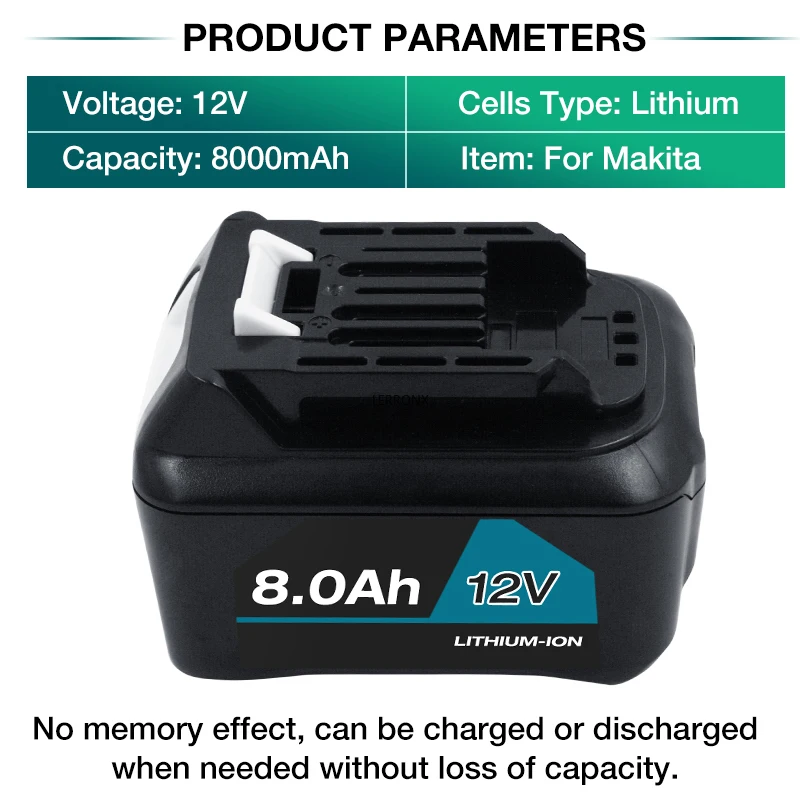 10.8V 12V Max 6000mAh/8000mAh Li-ion Power Tools Rechargeable Battery for Makita BL1040 BL1040B BL1050B BL1020B BL1041 BL1021