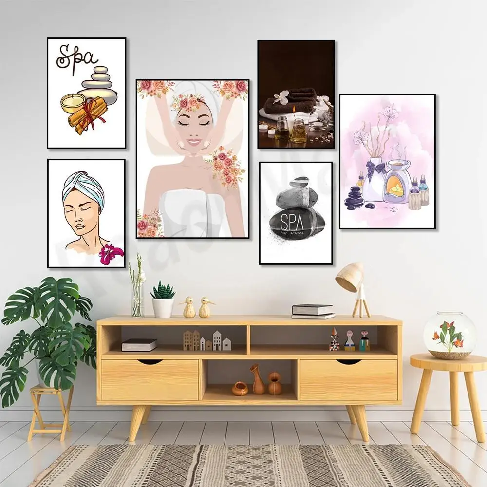 Tranquil Spa Salon Wall Art Poster for Massage Room Decor Ideal for Beauticians Medical Spas and Therapists Home Decor