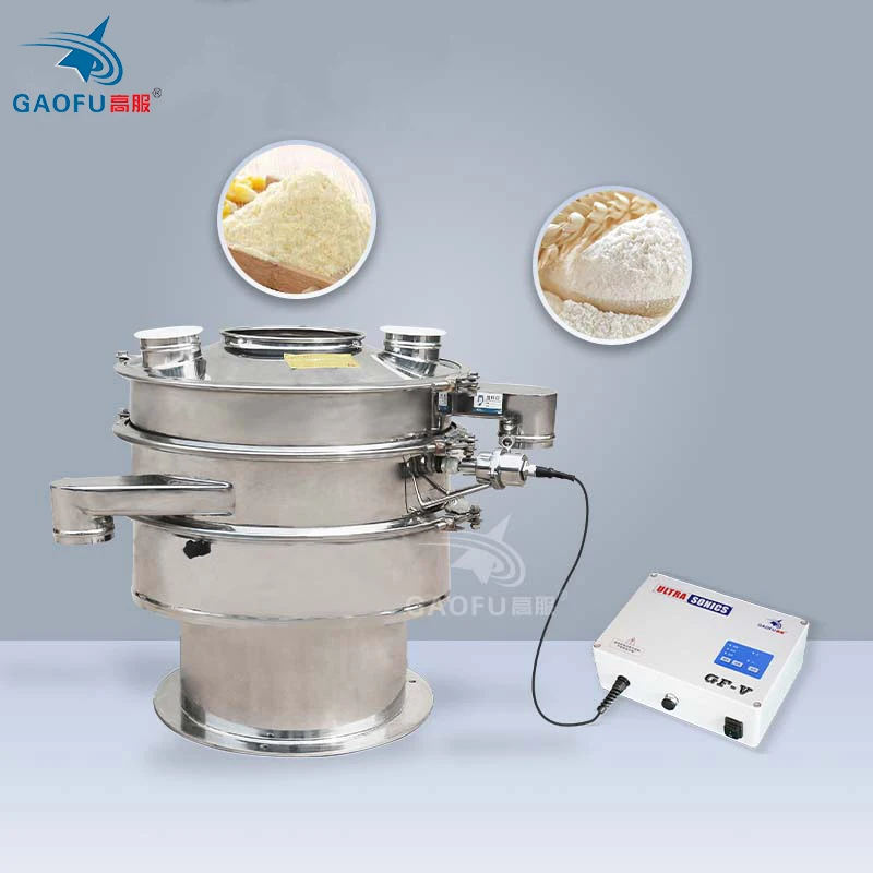 Gaofu Factory Vibration Sifter Flour Sieving Powder Screening Separator Circular Ultrasonic Vibrating Screen Sieve Machine Price