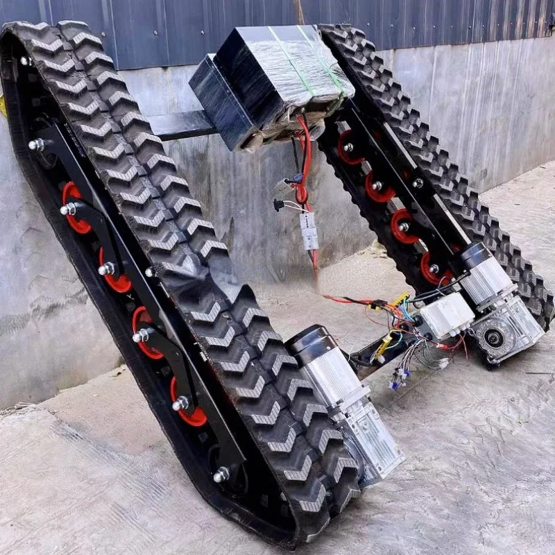 double electric engine Rubber crawler track chassis