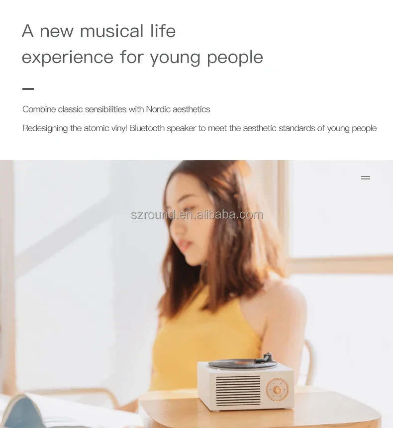 3D Stereo Bt Speaker Atomic vinyl Multi-wireless Creative Record Player trending products
