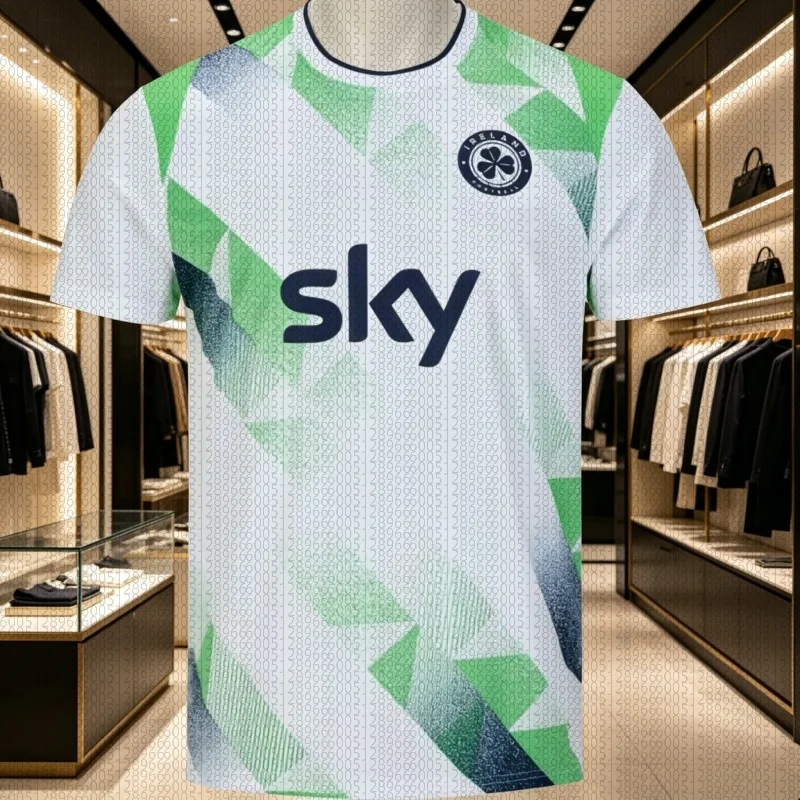 2026 Neue Sommer-Mode Irisches Fußballteam Trikot Kinder Erwachsene Trainings-T-Shirt und Alltagskleidung Familien-Partnerlook Y2k Eltern-Kind