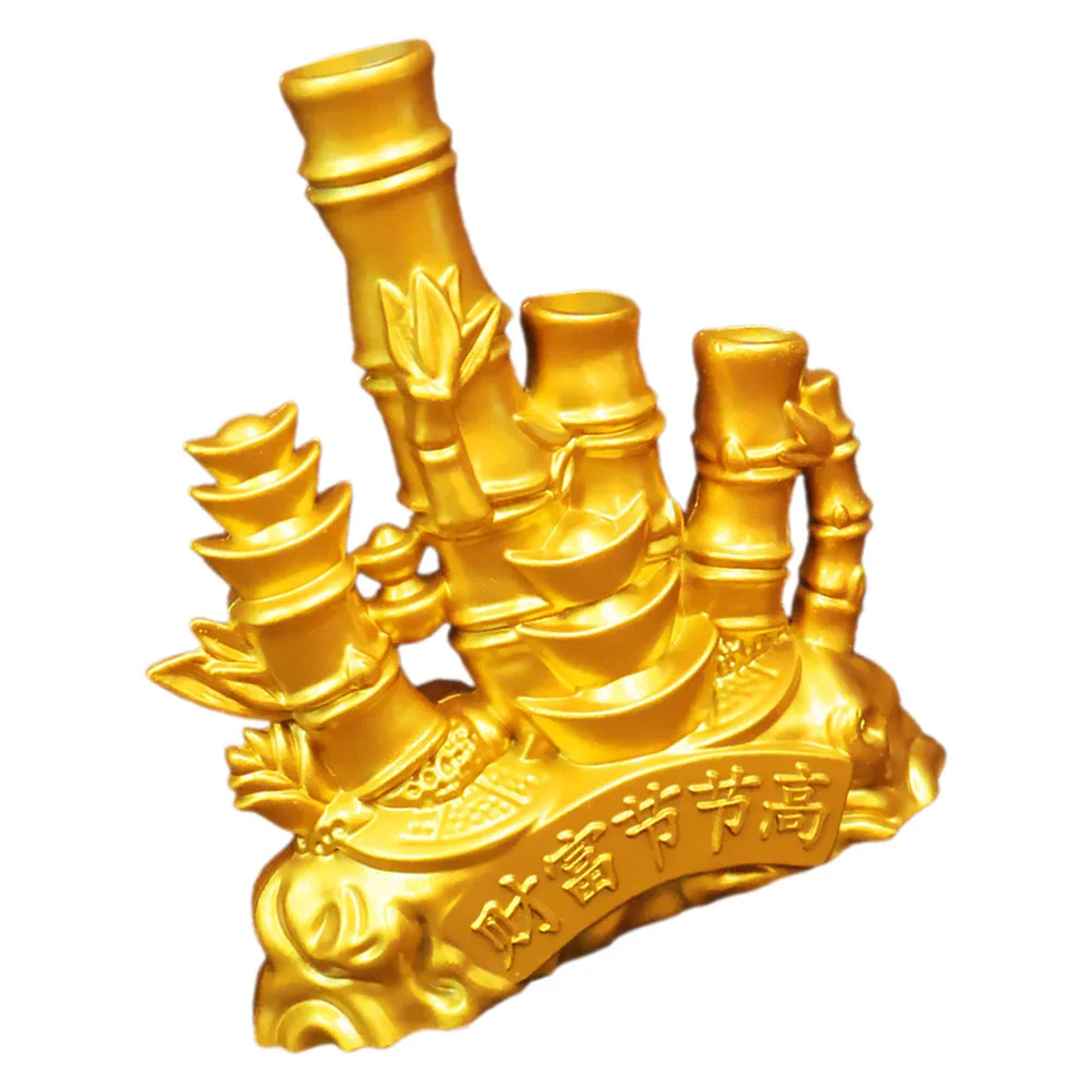 

Wealth Statues Zinc Alloy Home Office Decor s Ingots Sculpture Retro Craft Tabletop Bamboo Ornaments Traditional