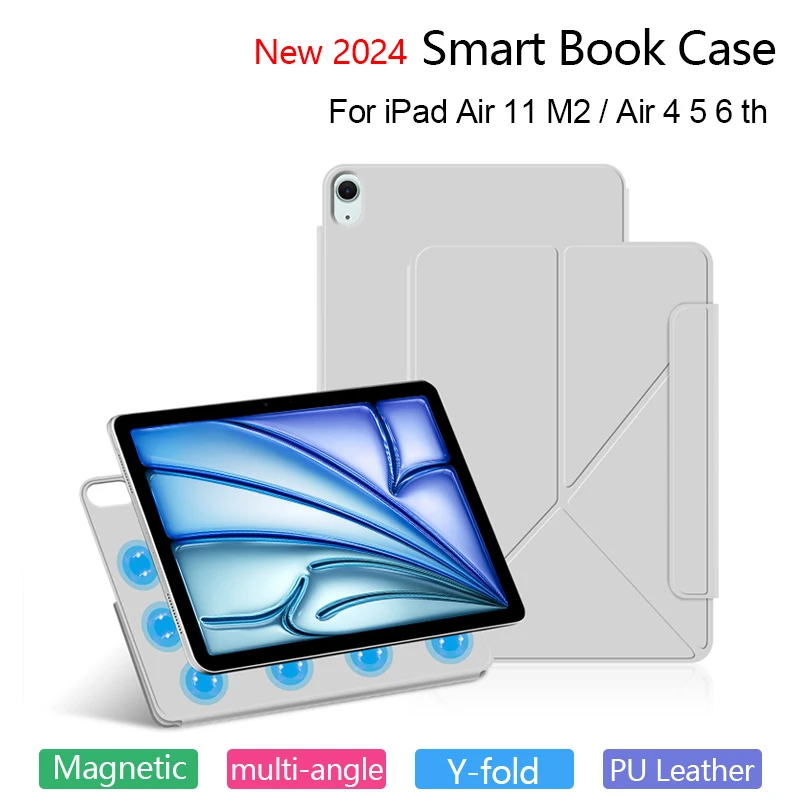 

Case For New iPad Air 11 2024 M2 11-inch Magnetic Smart Case for iPad Air 6th 5th 4th Gen Tablet Book Cover Stand Funda Capa