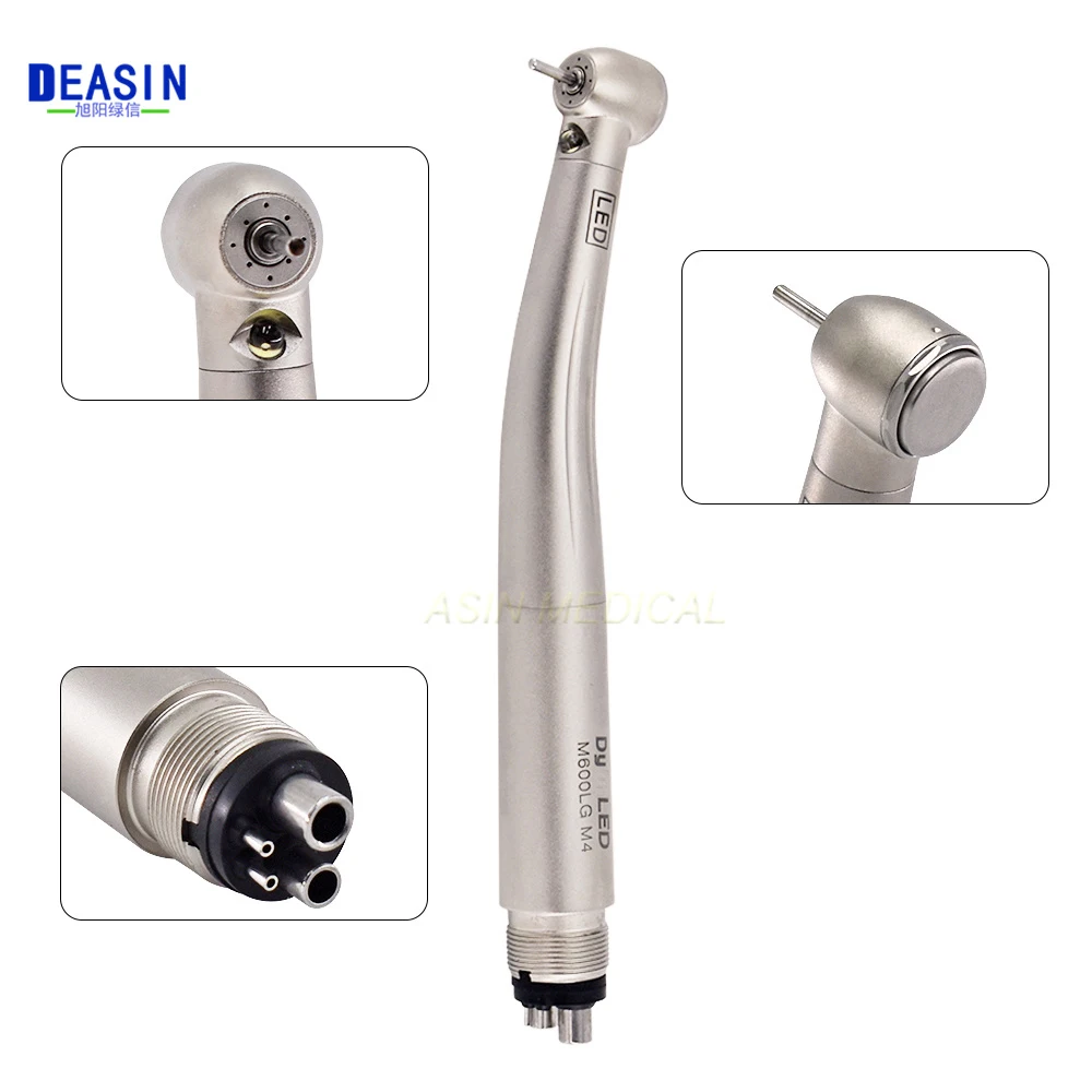 

Dental High Speed Dy M600LG Led Self-luminous Air Turbine Handpiece 2/4 Holes Dentist Chair Parts Standard Head Tools